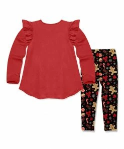 Top 10 π Millie Loves Lily Red Angel-Sleeve Hi-Low Top & Black Gingerbread Sweets Leggings - π§ Girls For Kids β€οΈ 7 Top 10 π Millie Loves Lily Red Angel-Sleeve Hi-Low Top & Black Gingerbread Sweets Leggings - π§ Girls For Kids β€οΈ -Little Millie-shop zu100005776 alt 3 tm1633015311