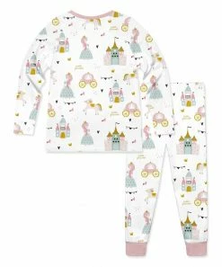 Cheapest 🧨 Millie Loves Lily White Princess Pajama Set - 👧 Girls For Kids 🔔 -Little Millie-shop zu100424005 alt 2 tm1634574548