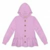 Hot Sale ✨ Simply Millie By Millie Loves Lily Lilac Ruffle-Hem Button-Up Hoodie - 👧 Girls For Kids 👏