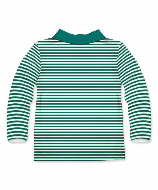 Cheap π Millie & Maxx Green & Cream Stripe Nutcracker Long-Sleeve Polo - Boys For Kids π 3 Cheap π Millie & Maxx Green & Cream Stripe Nutcracker Long-Sleeve Polo - Boys For Kids π - Image 3