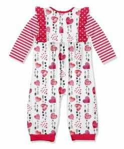 Best Pirce ✔️ Little Millie White & Red Arrow Heart Ruffle-Trim Playsuit - Toddler For Kids ⌛ 5 Best Pirce ✔️ Little Millie White & Red Arrow Heart Ruffle-Trim Playsuit - Toddler For Kids ⌛ -Little Millie-shop zu101232880 alt 2 tm1638469347