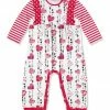 Best Pirce ✔️ Little Millie White & Red Arrow Heart Ruffle-Trim Playsuit - Toddler For Kids ⌛