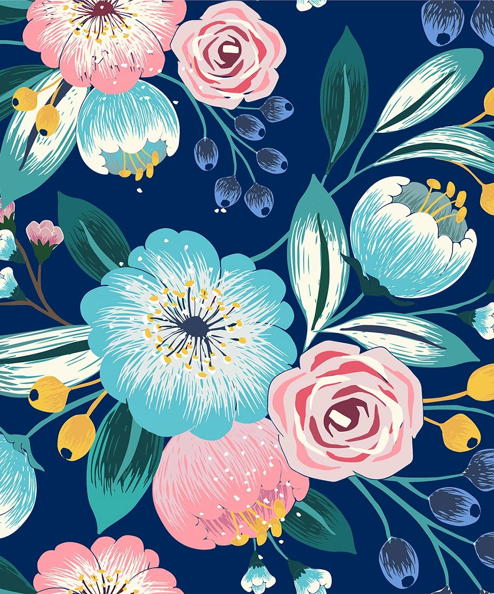 Hot Sale π Millie Loves Lily Navy & Pink Famous Floral Short-Sleeve Pajama Set - π§ Girls For Kids π― 2 Hot Sale π Millie Loves Lily Navy & Pink Famous Floral Short-Sleeve Pajama Set - π§ Girls For Kids π― - Image 2