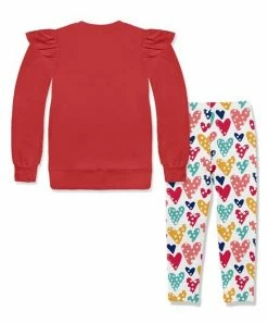 New π Millie Loves Lily Red Ruffle French Terry Sweatshirt & White Dotted Heart Leggings - Infant, Toddler & π§ Girls For Kids π₯ 5 New π Millie Loves Lily Red Ruffle French Terry Sweatshirt & White Dotted Heart Leggings - Infant, Toddler & π§ Girls For Kids π₯ -Little Millie-shop zu101308174 alt 2 tm1636743766