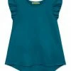 Best deal ✨ Simply Millie By Millie Loves Lily Teal Hi-Low Angel-Sleeve Top - Toddler & 👧 Girls For Kids 😍