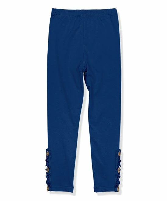 Promo π€© Simply Millie By Millie Loves Lily Navy Button-Accent Ruffle-Trim Leggings - π§ Girls For Kids β 3 Promo π€© Simply Millie By Millie Loves Lily Navy Button-Accent Ruffle-Trim Leggings - π§ Girls For Kids β - Image 3