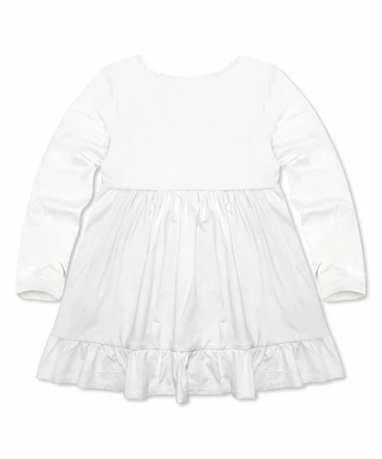 Outlet π Simply Millie By Millie Loves Lily White Ruffle-Accent Button-Front Babydoll Tunic - π§ Girls For Kids π 2 Outlet π Simply Millie By Millie Loves Lily White Ruffle-Accent Button-Front Babydoll Tunic - π§ Girls For Kids π - Image 2