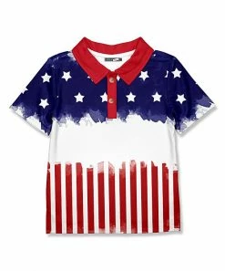Budget 🔥 Millie & Maxx Red Stars & Stripes Polo - Toddler For Kids 👏