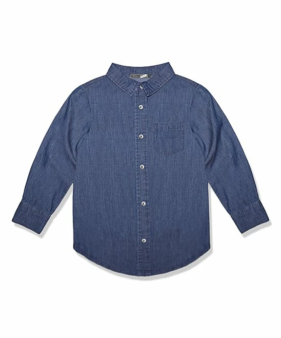 Best Pirce π€© Millie & Maxx Blue Long-Sleeve Button-Up - Toddler & Boys For Kids π₯ 1 Best Pirce π€© Millie & Maxx Blue Long-Sleeve Button-Up - Toddler & Boys For Kids π₯