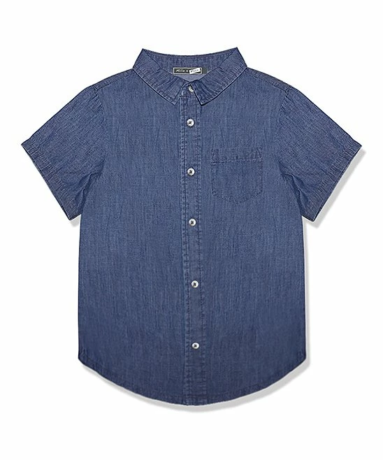Wholesale π Millie & Maxx Blue Short-Sleeve Button-Up - Toddler & Boys For Kids π 1 Wholesale π Millie & Maxx Blue Short-Sleeve Button-Up - Toddler & Boys For Kids π