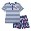 New 👍 Millie & Maxx Navy Stripe Ice Pop Henley & Shorts - Toddler For Kids 👍