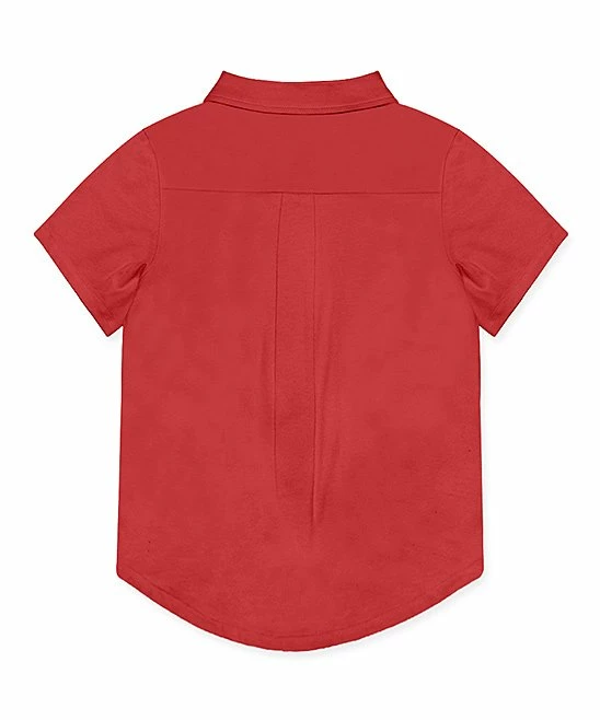 Cheap βοΈ Millie & Maxx Red Short-Sleeve Button-Up - Toddler & Boys For Kids 𧨠2 Cheap βοΈ Millie & Maxx Red Short-Sleeve Button-Up - Toddler & Boys For Kids 𧨠- Image 2