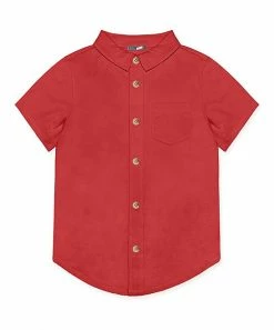 Cheap ✔️ Millie & Maxx Red Short-Sleeve Button-Up - Toddler & Boys For Kids 🧨