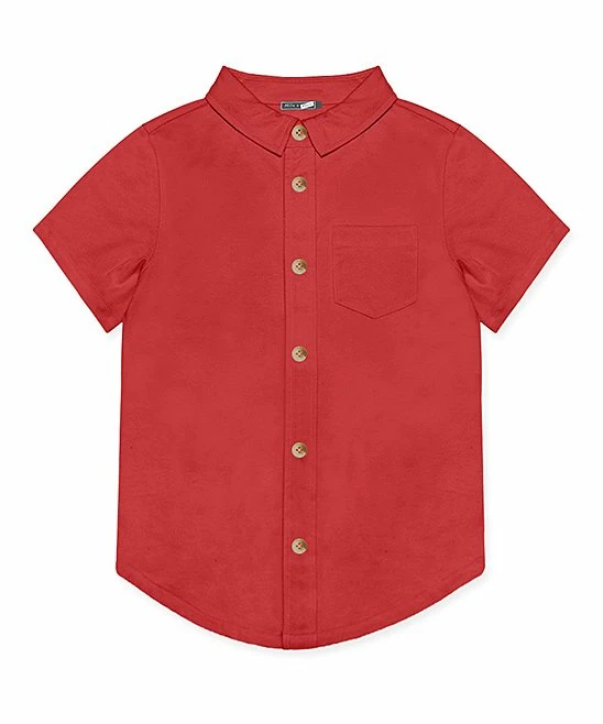 Cheap βοΈ Millie & Maxx Red Short-Sleeve Button-Up - Toddler & Boys For Kids 𧨠1 Cheap βοΈ Millie & Maxx Red Short-Sleeve Button-Up - Toddler & Boys For Kids π§¨