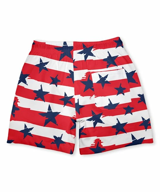 Best Sale π Millie & Maxx Navy & Red Stars & Stripe Swim Trunks - Toddler & Boys For Kids β€οΈ 3 Best Sale π Millie & Maxx Navy & Red Stars & Stripe Swim Trunks - Toddler & Boys For Kids β€οΈ - Image 3