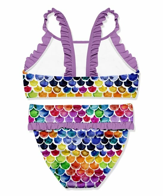Wholesale π€© Millie Loves Lily Purple & Blue Mermaid-Scale Ruffle Tankini - Toddler & π§ Girls For Kids π 3 Wholesale π€© Millie Loves Lily Purple & Blue Mermaid-Scale Ruffle Tankini - Toddler & π§ Girls For Kids π - Image 3