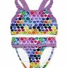 Wholesale 🤩 Millie Loves Lily Purple & Blue Mermaid-Scale Ruffle Tankini - Toddler & 👧 Girls For Kids 🛒