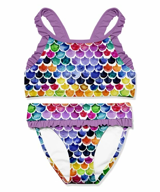Wholesale π€© Millie Loves Lily Purple & Blue Mermaid-Scale Ruffle Tankini - Toddler & π§ Girls For Kids π 1 Wholesale π€© Millie Loves Lily Purple & Blue Mermaid-Scale Ruffle Tankini - Toddler & π§ Girls For Kids π