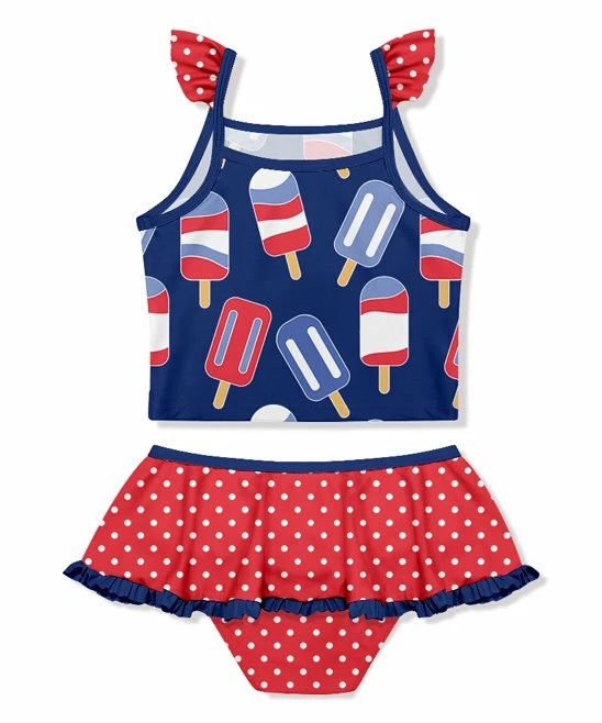 Outlet π Millie Loves Lily Navy & Red Polka Dot Ice Pop π Skirted Tankini - π§ Girls For Kids π₯° 3 Outlet π Millie Loves Lily Navy & Red Polka Dot Ice Pop π Skirted Tankini - π§ Girls For Kids π₯° - Image 3