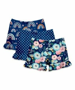 Promo 😀 Millie Loves Lily Navy & Pink Famous Floral Ruffle-Hem Shorts Set - 👧 Girls For Kids 😀