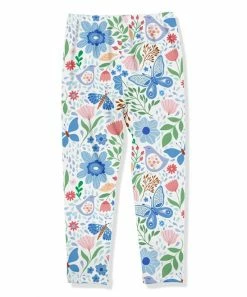 Cheapest 🎁 Millie Loves Lily White Butterfly Garden Leggings - Infant, Toddler & 👧 Girls For Kids 😉 -Little Millie-shop zu101593663 alt 2 tm1638279843