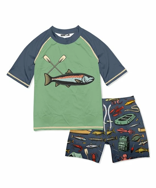 Coupon β Millie & Maxx Dark Gray & Green Fish Short-Sleeve Rashguard Set - Toddler For Kids π 1 Coupon β Millie & Maxx Dark Gray & Green Fish Short-Sleeve Rashguard Set - Toddler For Kids π
