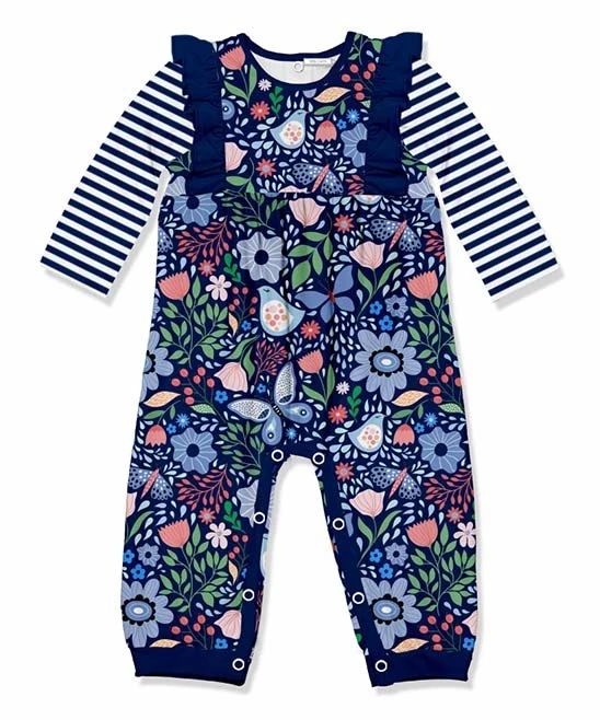 Best Pirce π Little Millie Navy Butterfly Garden Ruffle-Sleeve Playsuit - Infant & Toddler For Kids β€οΈ 1 Best Pirce π Little Millie Navy Butterfly Garden Ruffle-Sleeve Playsuit - Infant & Toddler For Kids β€οΈ