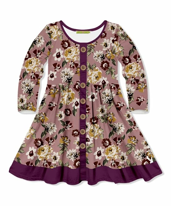 Discount π₯° Millie Loves Lily Rose & Green Floral Button-Up A-Line π Dress - Infant, Toddler & π§ Girls For Kids β€οΈ 1 Discount π₯° Millie Loves Lily Rose & Green Floral Button-Up A-Line π Dress - Infant, Toddler & π§ Girls For Kids β€οΈ