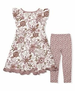New π€© Millie Loves Lily Mauve Harvest Floral Button-Front A-Line π Dress & Dot Leggings - π§ Girls For Kids π 5 New π€© Millie Loves Lily Mauve Harvest Floral Button-Front A-Line π Dress & Dot Leggings - π§ Girls For Kids π -Little Millie-shop zu102093161 alt 2 tm1641214984