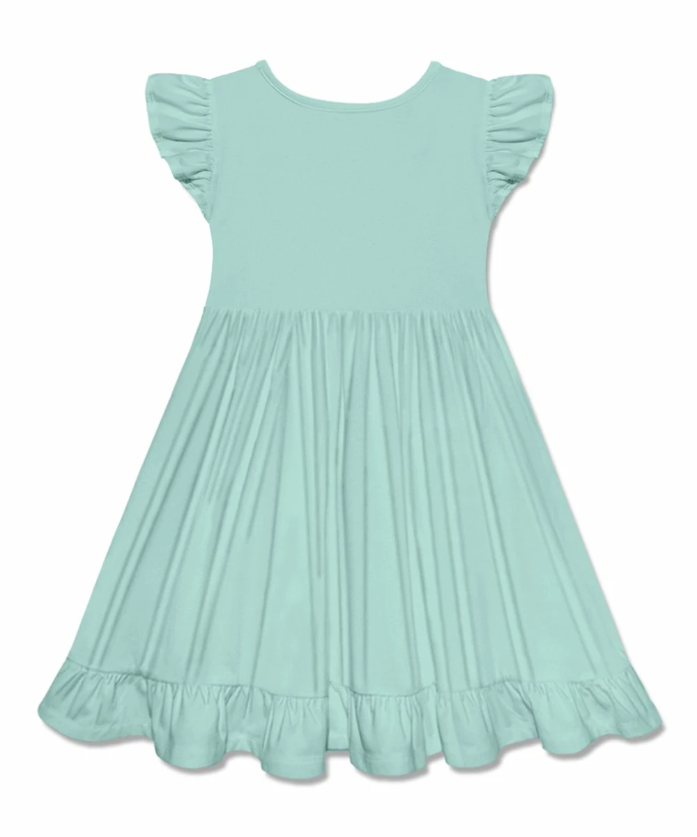 Flash Sale π Simply Millie By Millie Loves Lily Mint Pocket Angel-Sleeve A-Line π Dress - π§ Girls For Kids π€© 2 Flash Sale π Simply Millie By Millie Loves Lily Mint Pocket Angel-Sleeve A-Line π Dress - π§ Girls For Kids π€© - Image 2