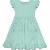 Flash Sale 🌟 Simply Millie By Millie Loves Lily Mint Pocket Angel-Sleeve A-Line 👗 Dress - 👧 Girls For Kids 🤩
