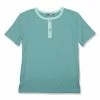 Best deal ✨ Millie & Maxx Nile Blue & Mint Constrast-Trim Henley - Toddler & Boys For Kids 🔔