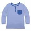 Cheapest 🎁 Millie & Maxx Periwinkle & Blue Contrast-Pocket Long-Sleeve Henley - Toddler & Boys For Kids 💯