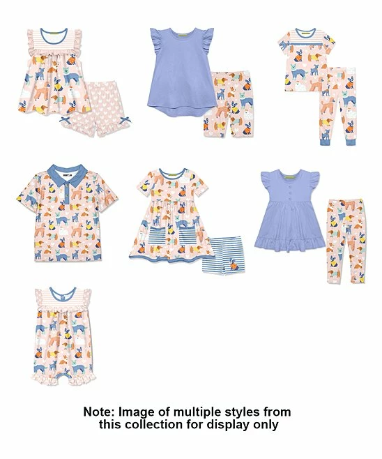 Best Sale 💯 Millie Loves Lily Pink & Light Blue Stripe 🦮 Dog Park Short-Sleeve Pajama Set - Toddler & 👧 Girls For Kids 🌟 2 Best Sale 💯 Millie Loves Lily Pink & Light Blue Stripe 🦮 Dog Park Short-Sleeve Pajama Set - Toddler & 👧 Girls For Kids 🌟 - Image 2