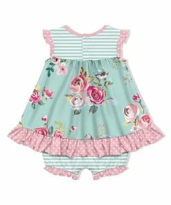 New π₯° Little Millie Chloe Mint & Pink Floral π Skirted Bubble Bodysuit - Infant For Kids π€© 7 New π₯° Little Millie Chloe Mint & Pink Floral π Skirted Bubble Bodysuit - Infant For Kids π€© -Little Millie-shop zu102423724 alt 3 tm1640787132