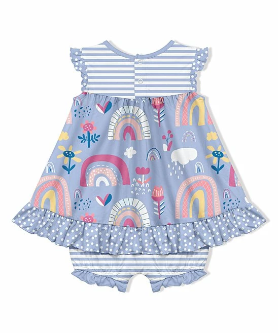 New π― Little Millie Periwinkle Rainbows π Skirted Bubble Bodysuit - Infant For Kids π― 3 New π― Little Millie Periwinkle Rainbows π Skirted Bubble Bodysuit - Infant For Kids π― - Image 3