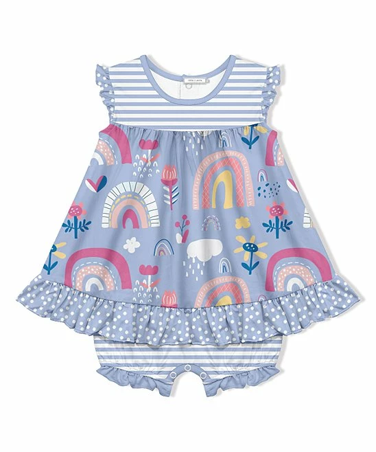 New π― Little Millie Periwinkle Rainbows π Skirted Bubble Bodysuit - Infant For Kids π― 1 New π― Little Millie Periwinkle Rainbows π Skirted Bubble Bodysuit - Infant For Kids π―