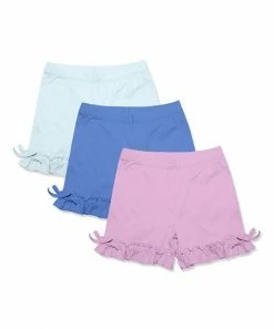 Promo 😀 Simply Millie By Millie Loves Lily Pale Blue & Lilac Bow-Accent Ruffle Shorts Set - Toddler For Kids 👍