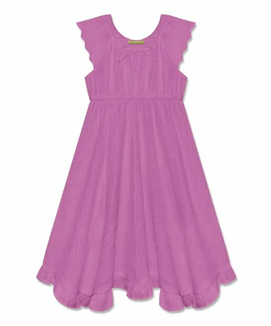 Hot Sale π₯ Simply Millie By Millie Loves Lily Violet Ruffle-Hem Gauze Angel-Sleeve π Dress - π§ Girls For Kids π 1 Hot Sale π₯ Simply Millie By Millie Loves Lily Violet Ruffle-Hem Gauze Angel-Sleeve π Dress - π§ Girls For Kids π
