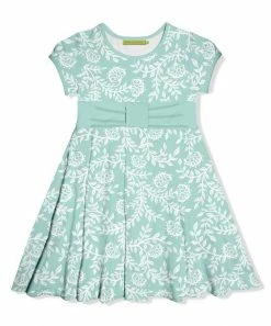 Cheapest 🎉 Millie Loves Lily Mint Vine Floral Bow Cap-Sleeve A-Line 👗 Dress - Toddler For Kids 😉