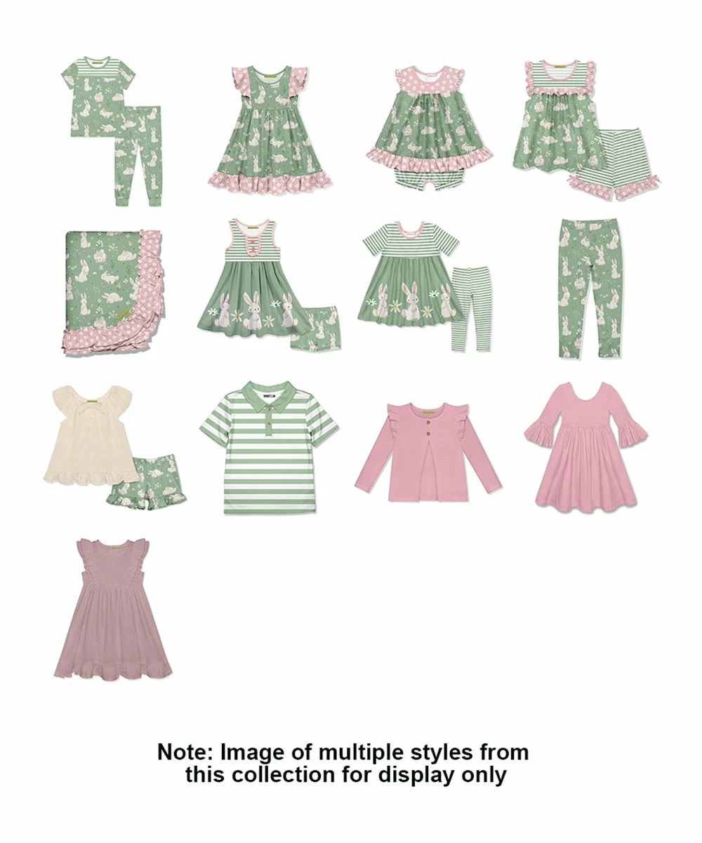 Cheap ❤️ Millie & Maxx Sage & White Stripe Polo - Infant For Kids ⌛ 2 Cheap ❤️ Millie & Maxx Sage & White Stripe Polo - Infant For Kids ⌛ - Image 2