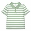 Cheap ❤️ Millie & Maxx Sage & White Stripe Polo - Infant For Kids ⌛