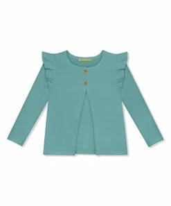 Promo 😀 Simply Millie By Millie Loves Lily Nile Blue Button-Front French Terry Cardigan - 👧 Girls For Kids 👏