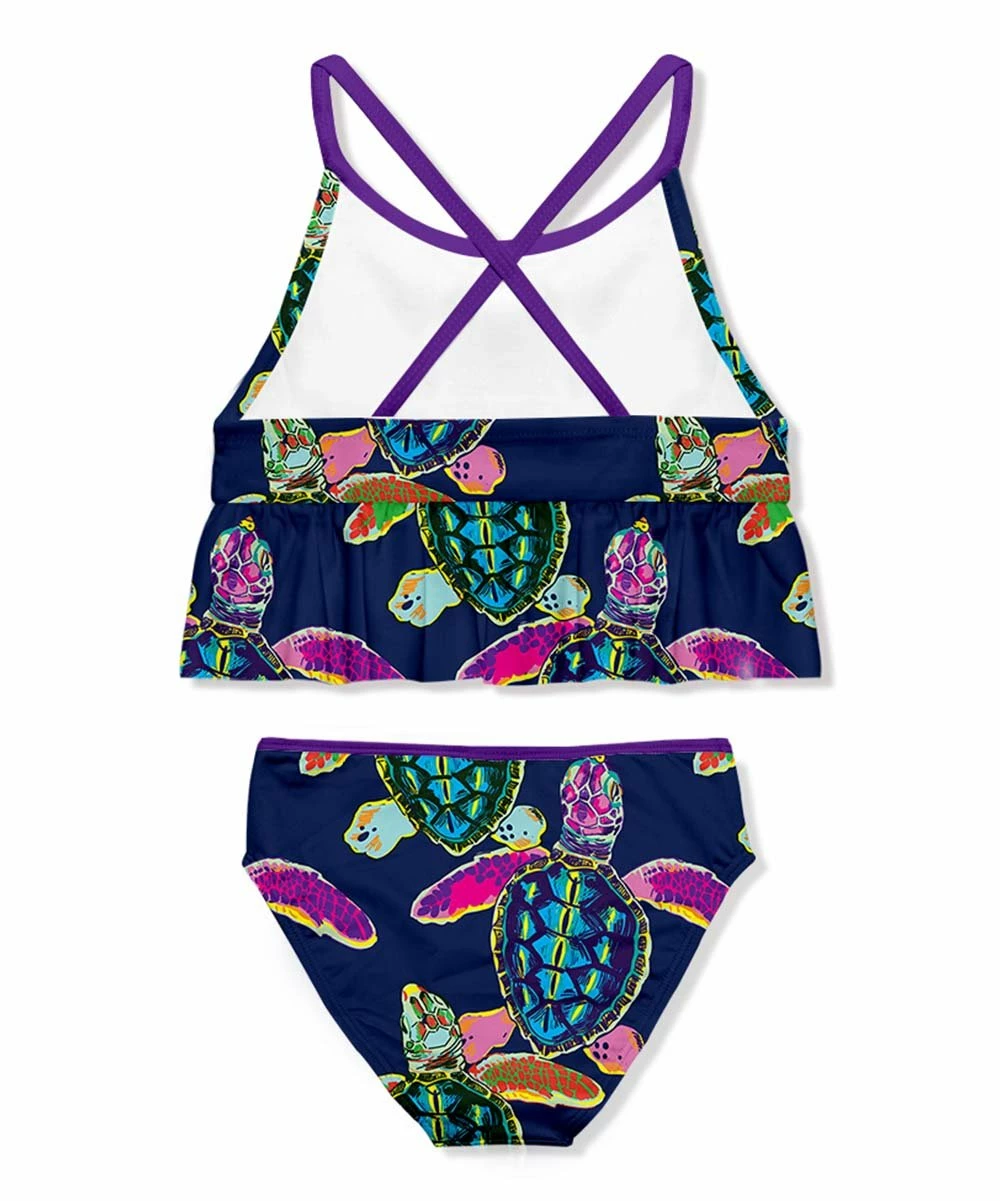 Promo π Millie Loves Lily Navy & Pink Sea Turtle Ruffle-Accent Tankini - Toddler & π§ Girls For Kids β 3 Promo π Millie Loves Lily Navy & Pink Sea Turtle Ruffle-Accent Tankini - Toddler & π§ Girls For Kids β - Image 3