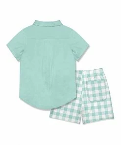 Top 10 π Millie & Maxx Mint Short-Sleeve Button-Up & Gingham Pocket Shorts - Toddler & Boys For Kids β€οΈ 5 Top 10 π Millie & Maxx Mint Short-Sleeve Button-Up & Gingham Pocket Shorts - Toddler & Boys For Kids β€οΈ -Little Millie-shop zu102688623 alt 2 tm1643064760