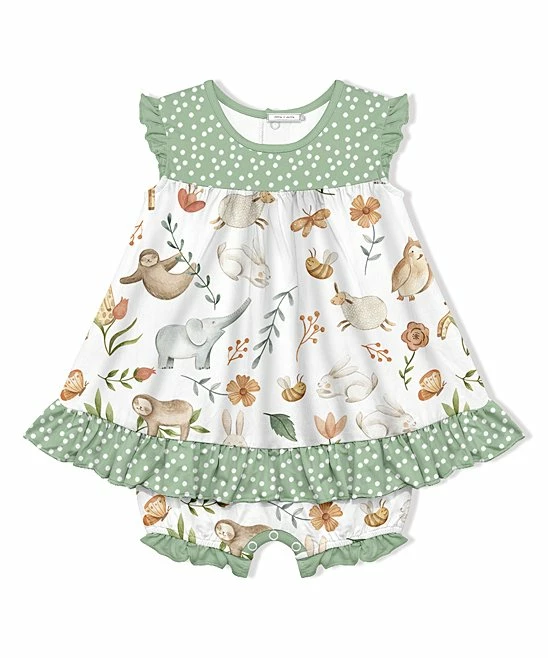 Budget 𧨠Little Millie White Safari Sam π Skirted Bubble Bodysuit - Infant & Toddler For Kids π 1 Budget 𧨠Little Millie White Safari Sam π Skirted Bubble Bodysuit - Infant & Toddler For Kids π