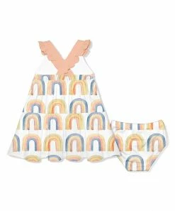 Budget π Little Millie White Painted Rainbow Tiered π Dress & Diaper Cover - Toddler For Baby & Maternity β 5 Budget π Little Millie White Painted Rainbow Tiered π Dress & Diaper Cover - Toddler For Baby & Maternity β -Little Millie-shop zu102691461 alt 2 tm1641908607