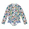 Best reviews of 🌟 Millie Loves Lily White Technicolor Leopard Ruffle-Accent Rashguard One-Piece - Infant, Toddler & 👧 Girls For Kids 🌟