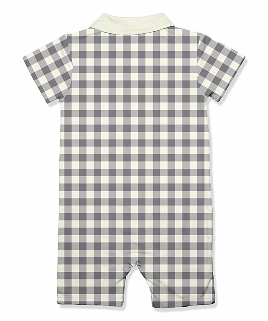 Buy π₯° Little Millie Heather Gray & Cream Gingham Button-Front Romper - Infant For Baby & Maternity π₯ 2 Buy π₯° Little Millie Heather Gray & Cream Gingham Button-Front Romper - Infant For Baby & Maternity π₯ - Image 2