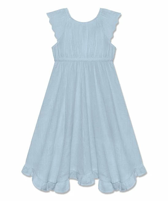 Buy π Simply Millie By Millie Loves Lily Light Blue Ruffle-Hem Gauze Angel-Sleeve π Dress - Toddler For Kids π 3 Buy π Simply Millie By Millie Loves Lily Light Blue Ruffle-Hem Gauze Angel-Sleeve π Dress - Toddler For Kids π - Image 3